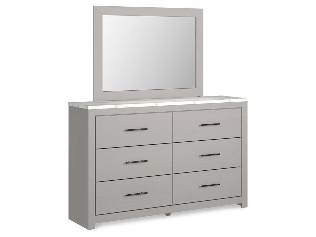 Signature Design by Ashley Cottonburg 6 Drawer Dresser and Mirror