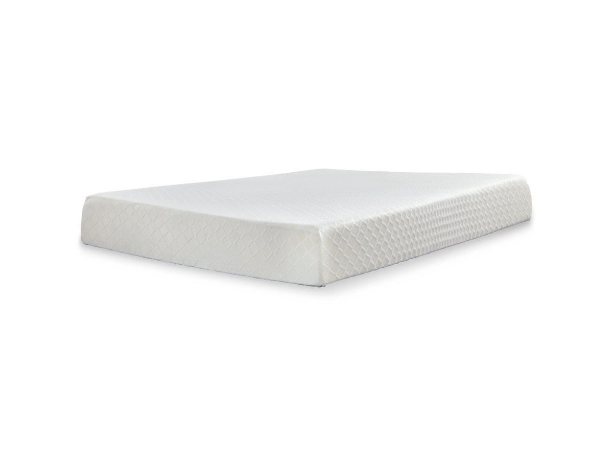 Signature Design by Ashley Finch Queen Platform Bed with Chime 10 Inch Firm Memory Foam Mattress - Full