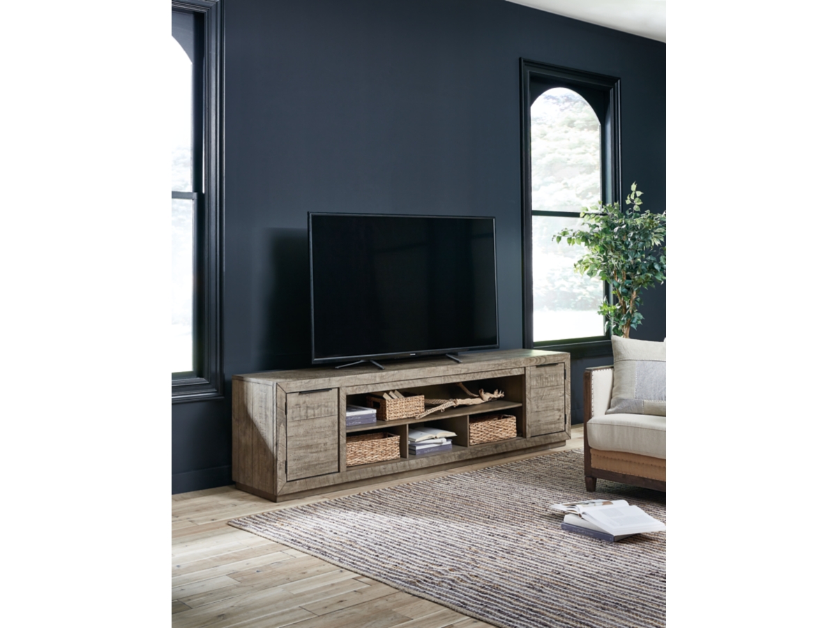 Signature Design by Ashley Krystanza XL TV Stand w/Fireplace Option