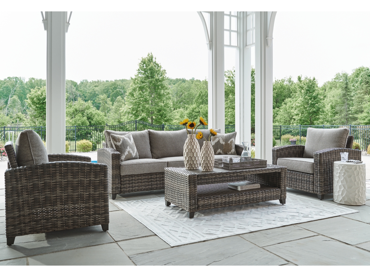 Signature Design by Ashley Oasis Court Sofa/Chairs/Table Set (4/CN)