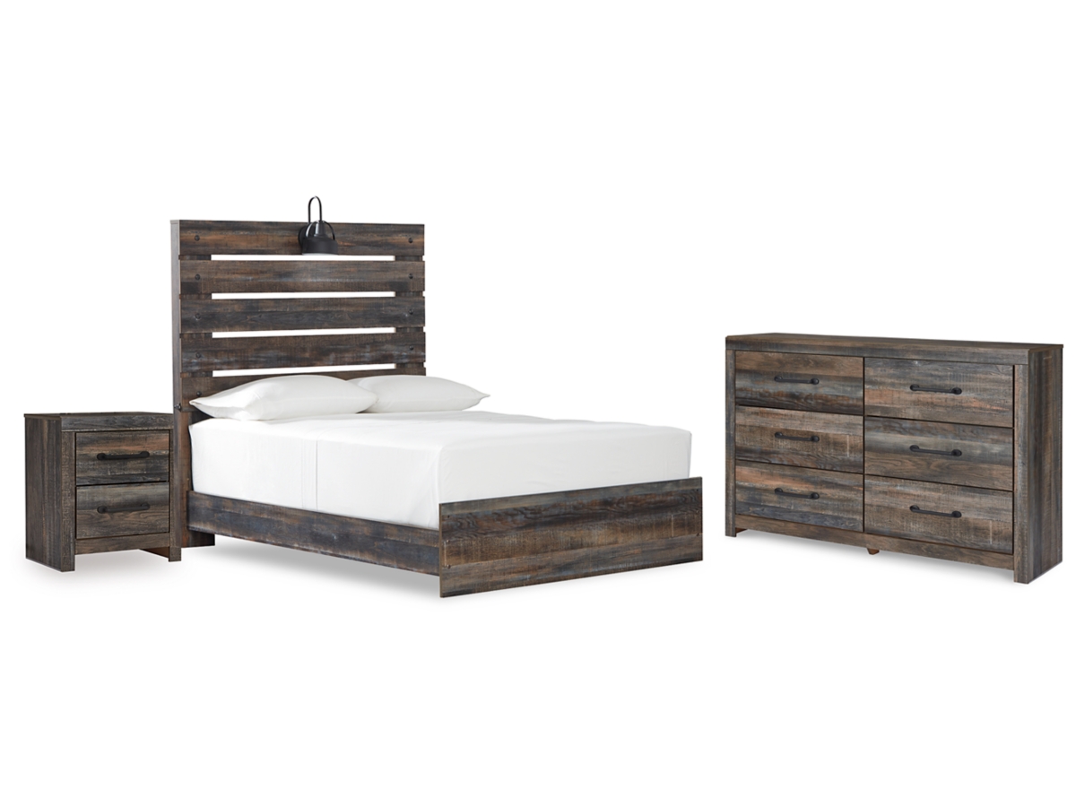Signature Design by Ashley Drystan Queen Panel Bed with Dresser and Nightstand - Full