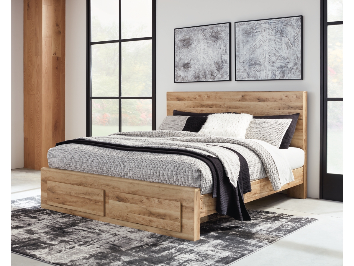 Signature Design by Ashley Hyanna Full Panel Storage Bed with 2 Storage Drawers - Queen