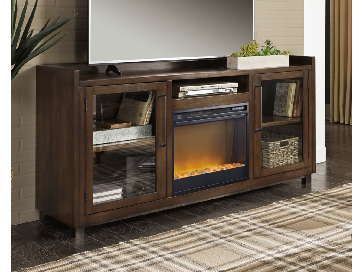 Signature Design by Ashley Starmore 70" TV Stand with Electric Fireplace for Mid Size Rooms