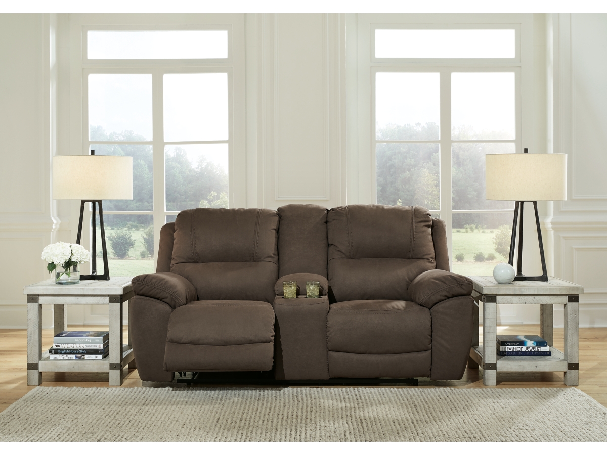 Signature Design by Ashley Next-Gen Gaucho DBL Rec Loveseat w/Console
