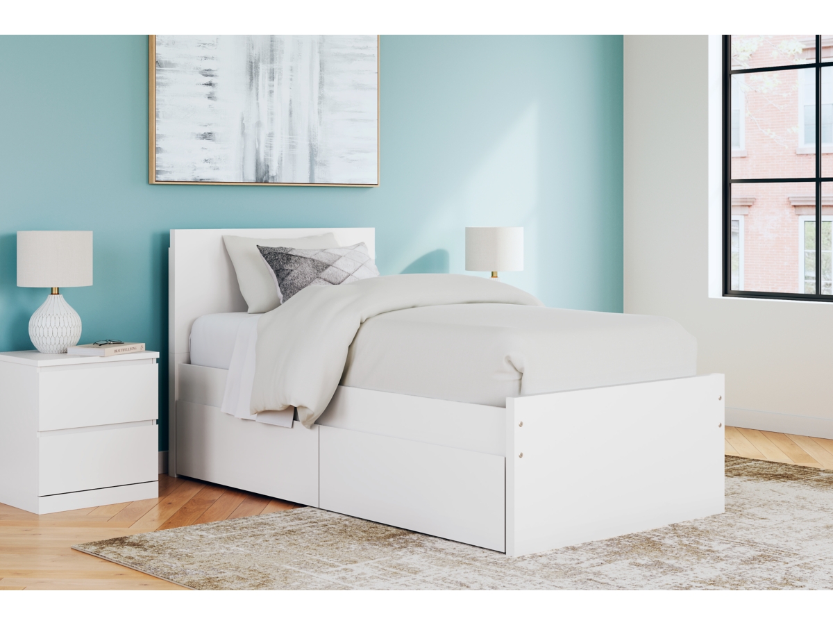Signature Design by Ashley Onita Queen Panel Platform Bed with 1 Side Storage - Twin