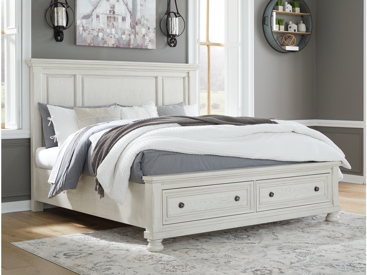 Signature Design by Ashley Robbinsdale Queen Panel Bed with 2 Storage Drawers -