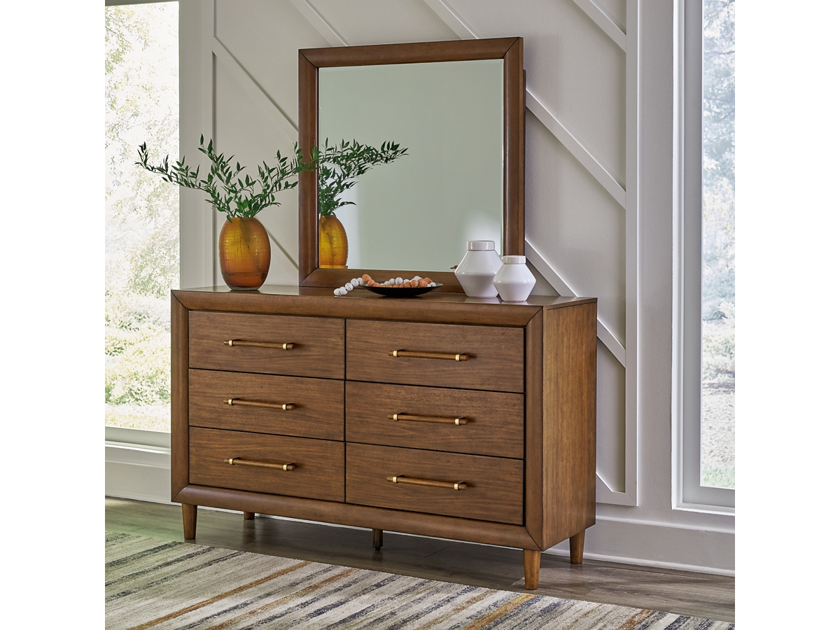 Signature Design by Ashley Lyncott 6 Drawer Dresser and Mirror