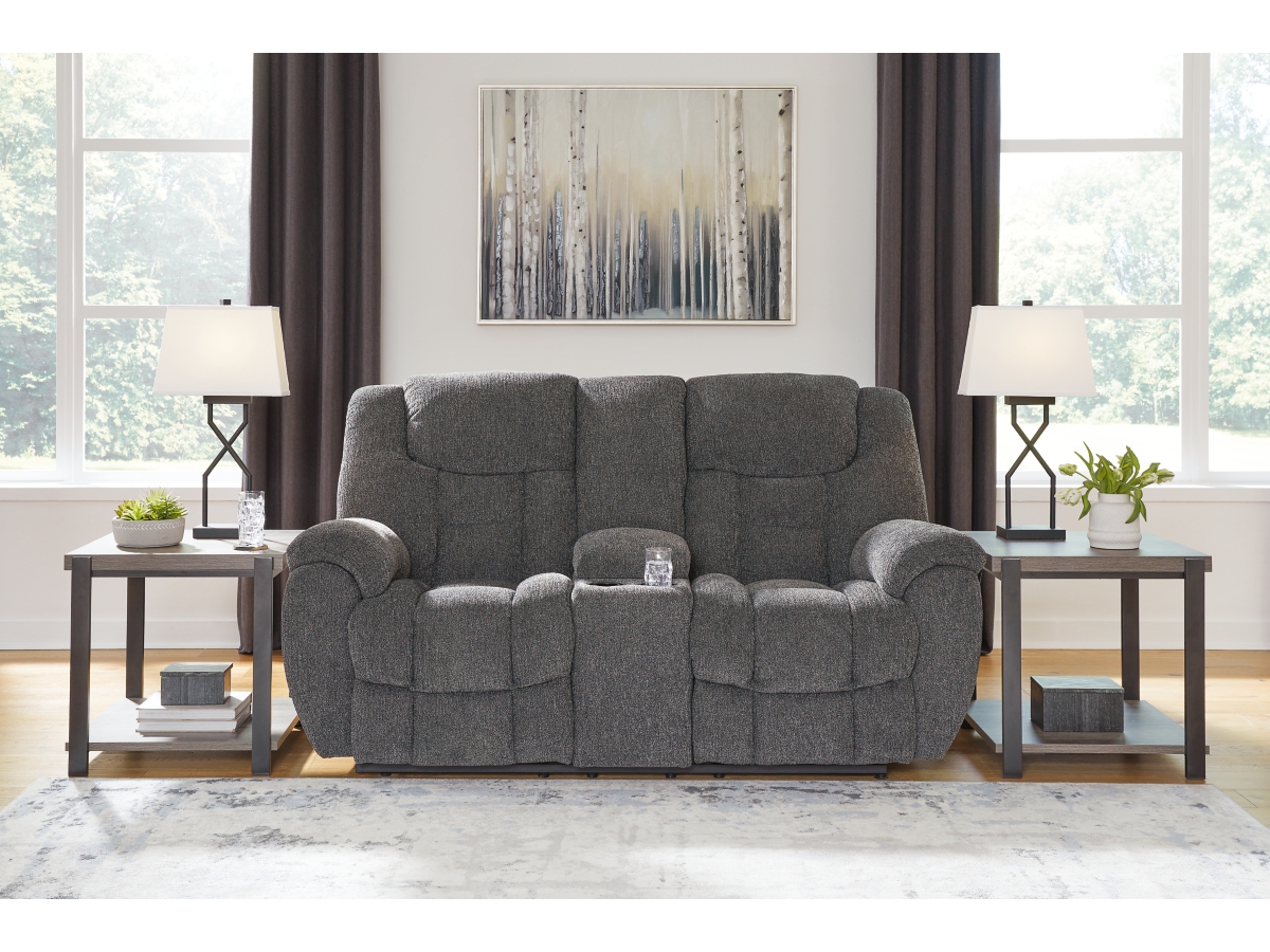 Signature Design by Ashley Foreside DBL Rec Loveseat w/Console
