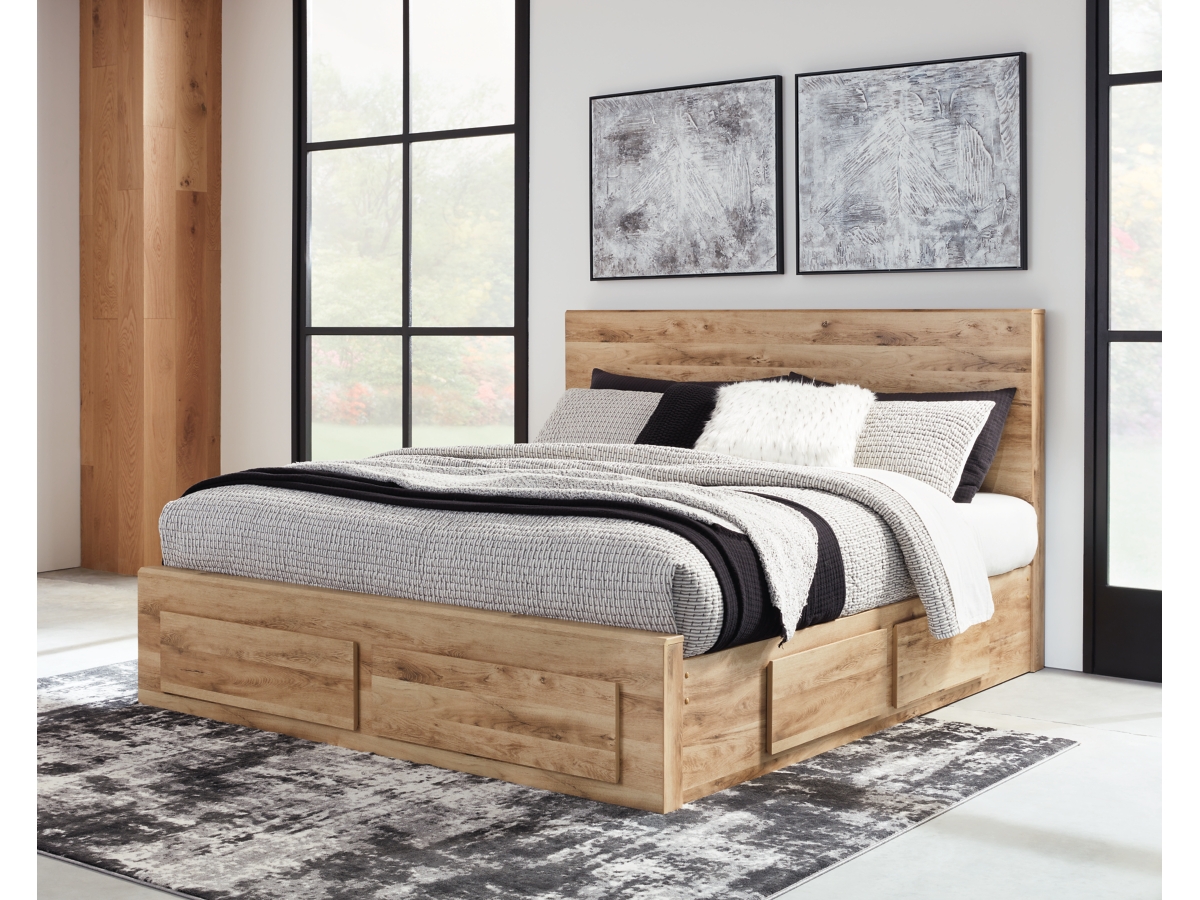 Signature Design by Ashley Hyanna Queen Panel Storage Bed with 4 Storage Drawers - Queen