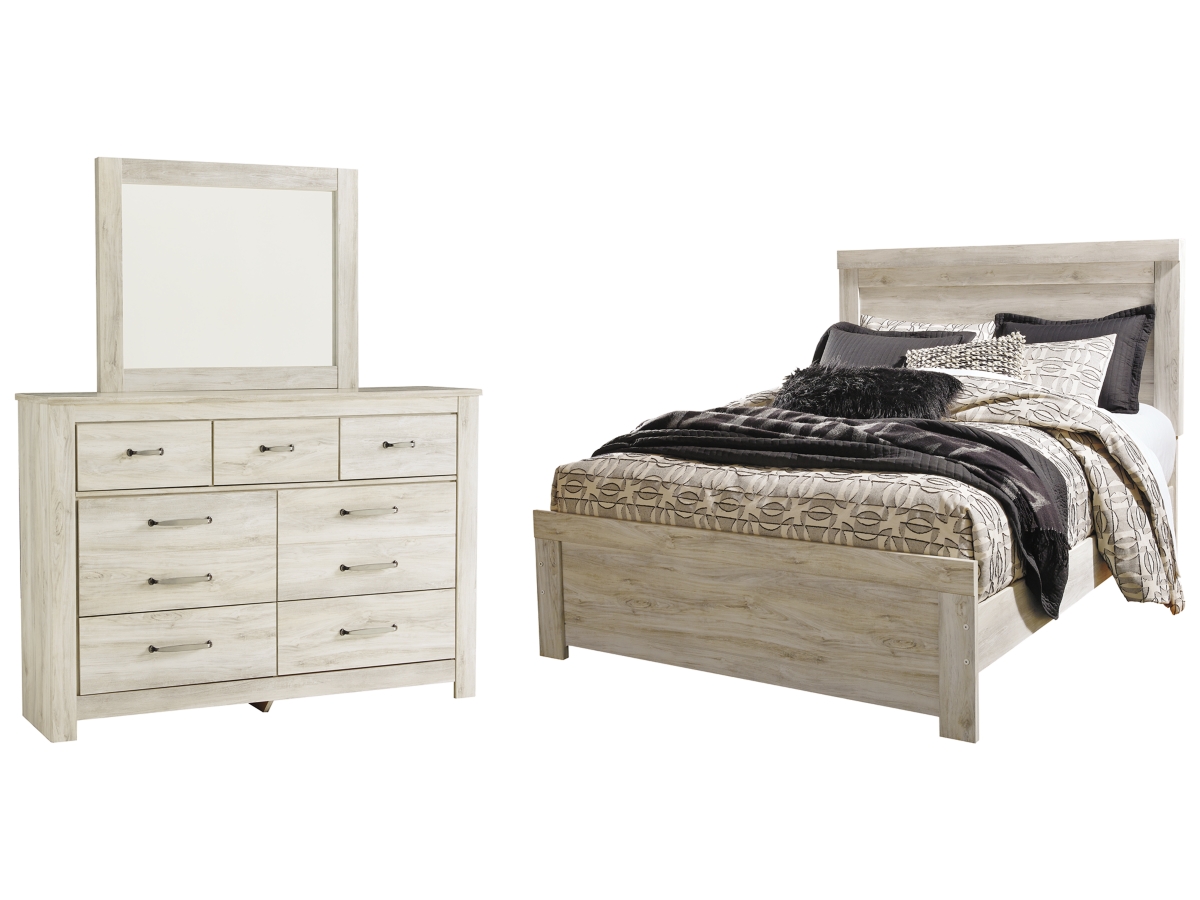 Signature Design by Ashley Bellaby Queen Panel Bed with Mirrored Dresser - Queen