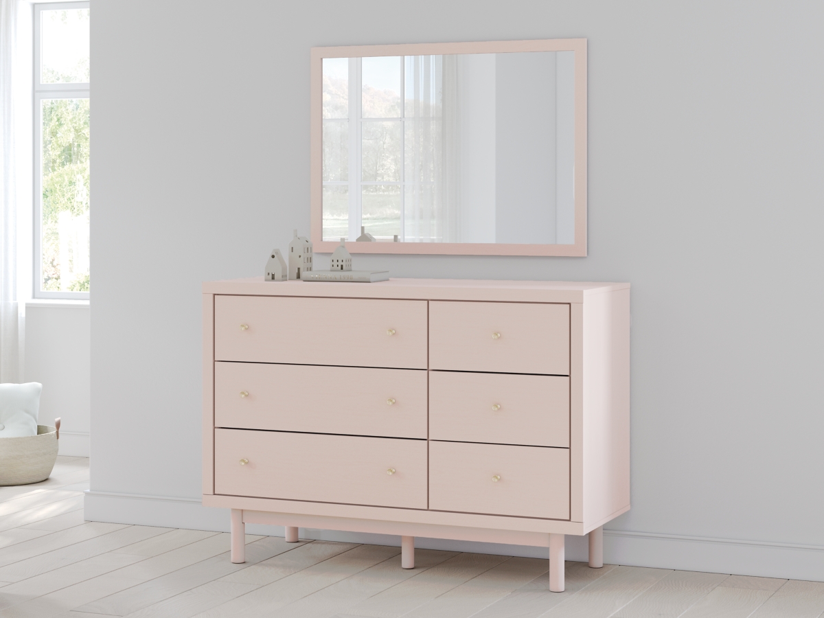 Signature Design by Ashley Wistenpine 6 Drawer Dresser and Mirror