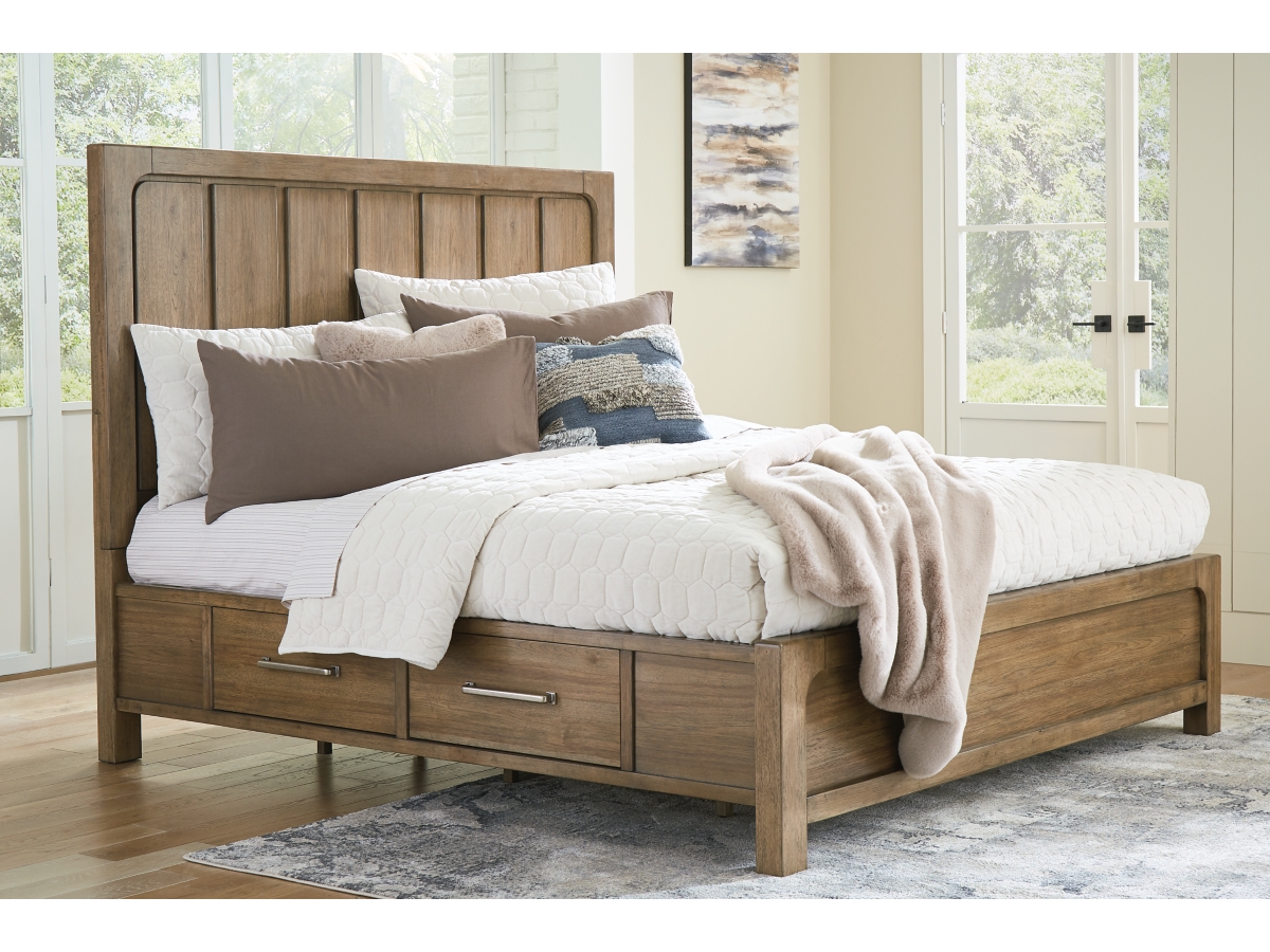 Signature Design by Ashley Cabalynn Queen Panel Bed with 4 Storage Drawers - King