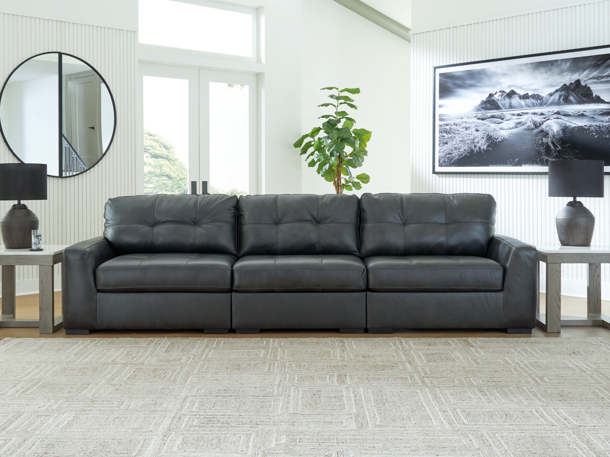 Signature Design by Ashley Brindley Pier 3-Piece Leather Modular Sofa