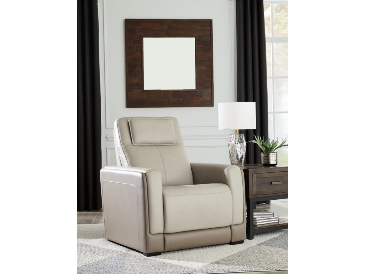 Signature Design by Ashley Battleville Dual Power Leather Recliner
