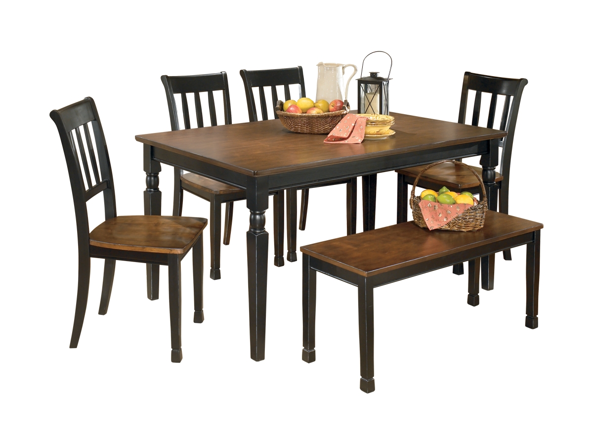 Signature Design by Ashley Whitesburg Dining Table and 4 Chairs and Bench