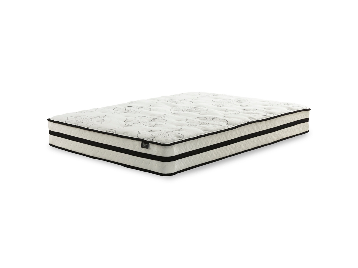 Signature Design by Ashley Piperton Queen Platform Bed with Chime 10 Inch Medium Hybrid Mattress - Twin