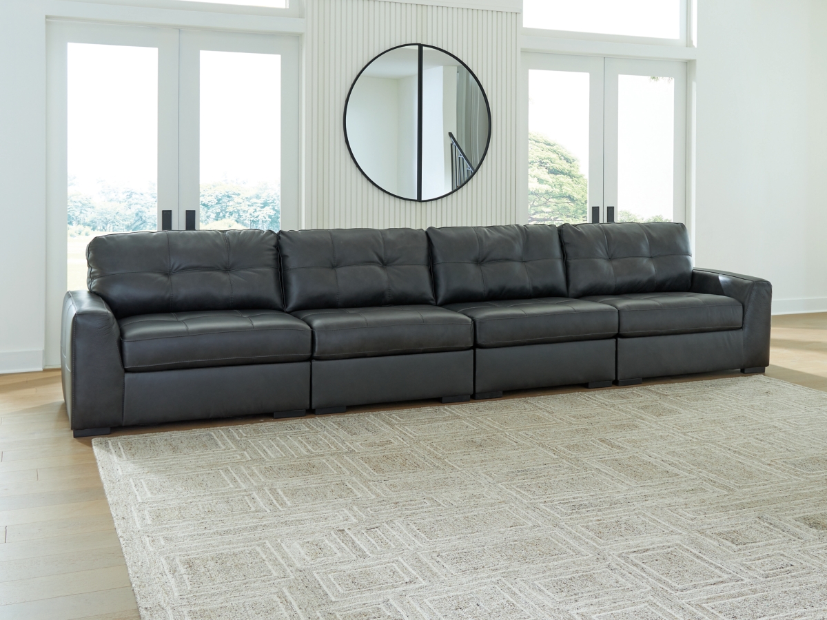 Signature Design by Ashley Brindley Pier 4-Piece Leather Modular Sectional
