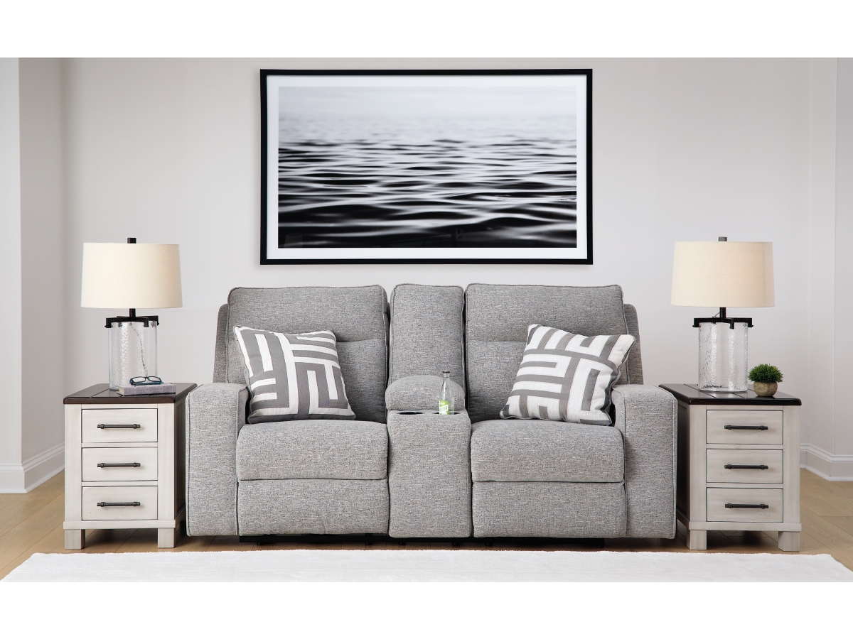 Signature Design by Ashley Biscoe PWR REC Loveseat/CON/ADJ HDRST