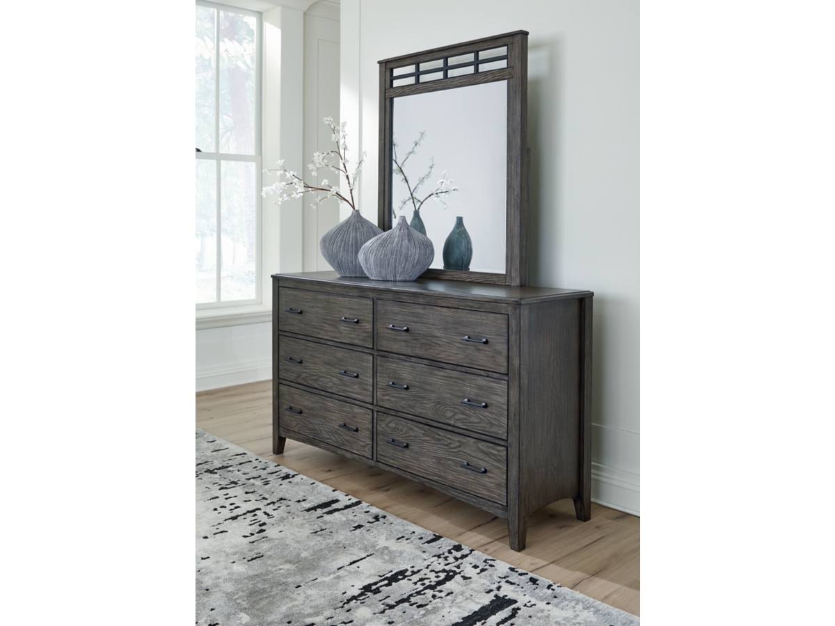 Signature Design by Ashley Montillan 6 Drawer Dresser and Mirror