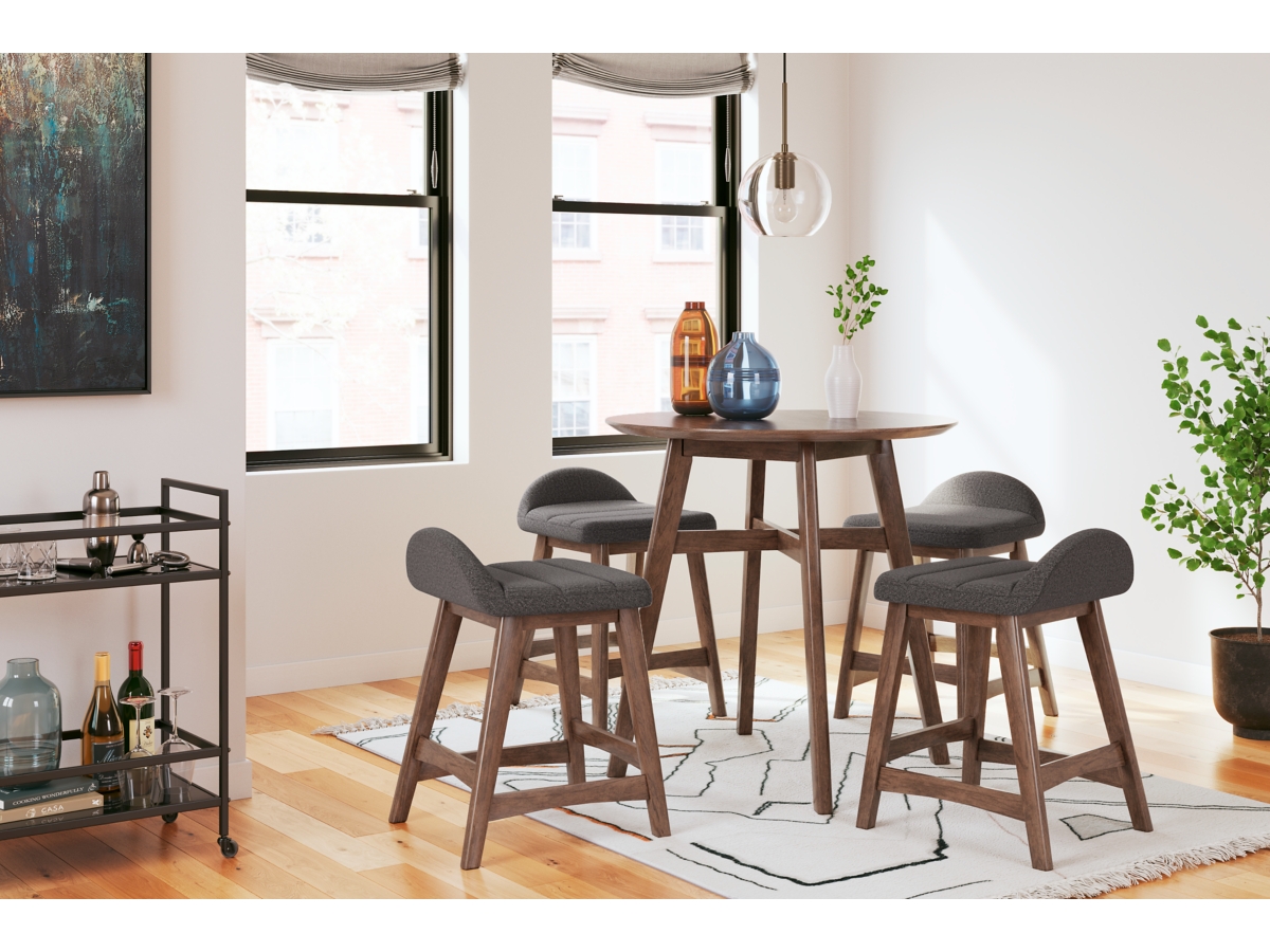 Signature Design by Ashley Lyncott Counter Height Dining Table and 4 Barstools