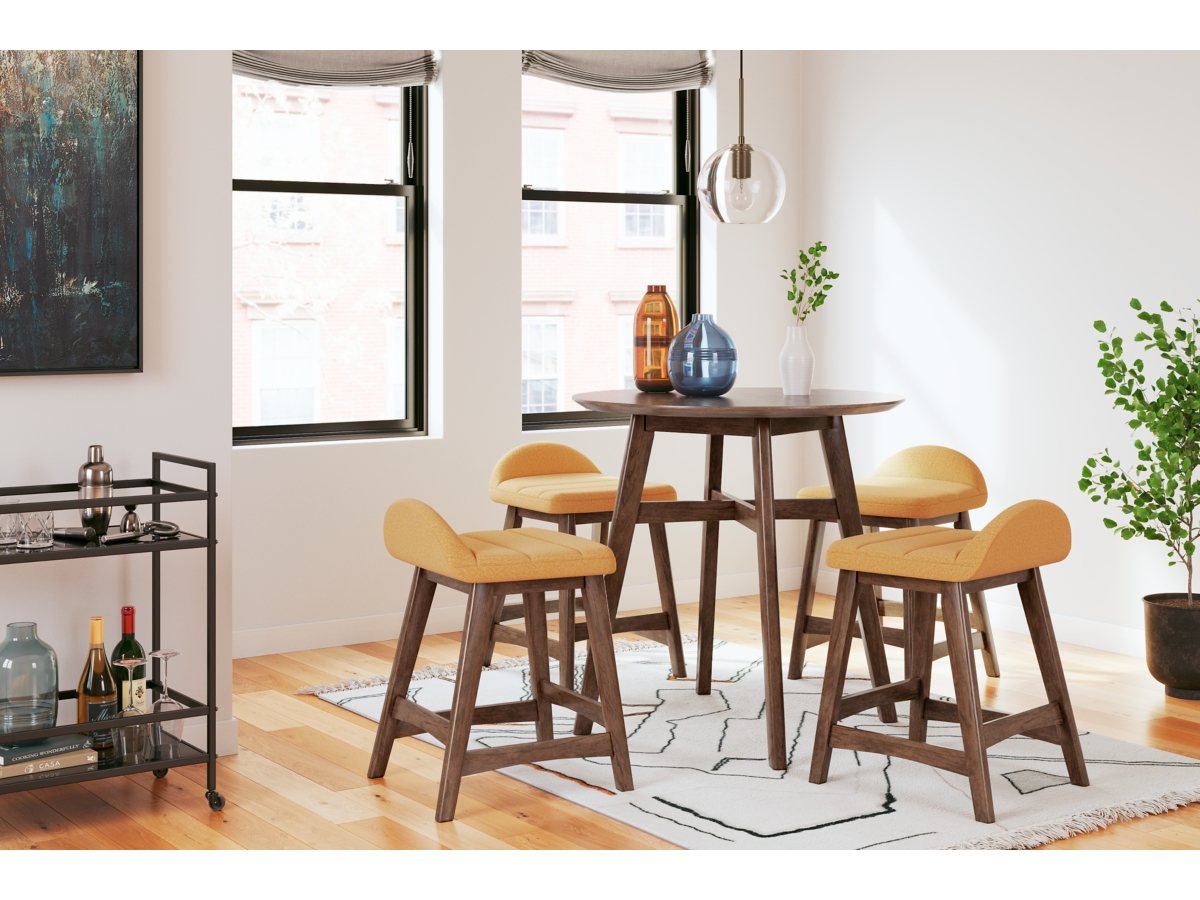 Signature Design by Ashley Lyncott Counter Height Dining Table and 4 Barstools