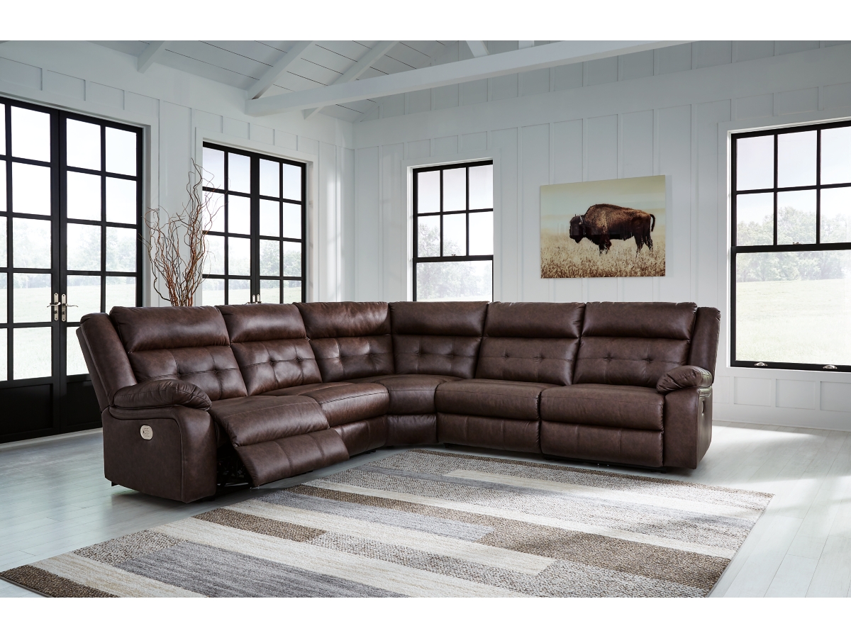 Signature Design by Ashley Punch Up 5-Piece Dual Power Reclining Modular Sectional