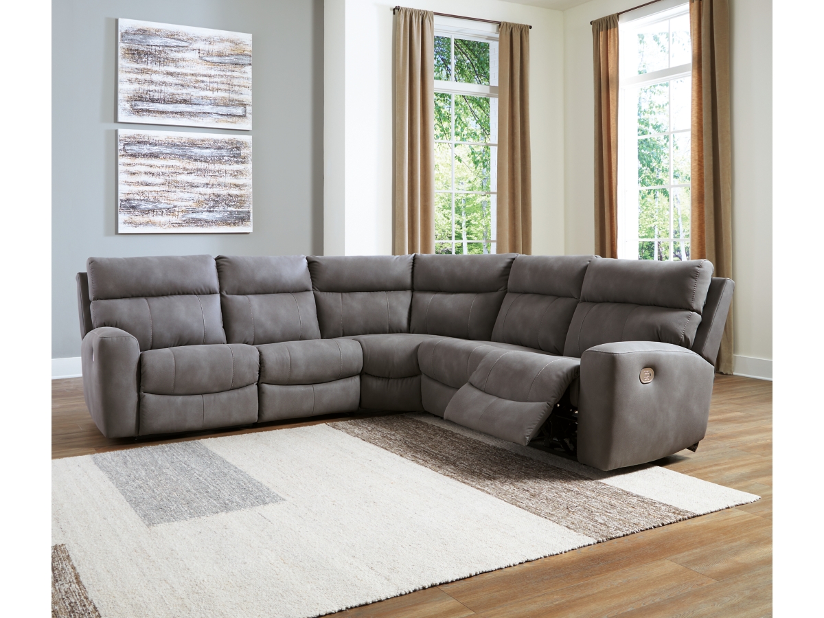 Signature Design by Ashley Next-Gen DuraPella Performance Fabric 5-Piece Dual Power Reclining Modular Sectional