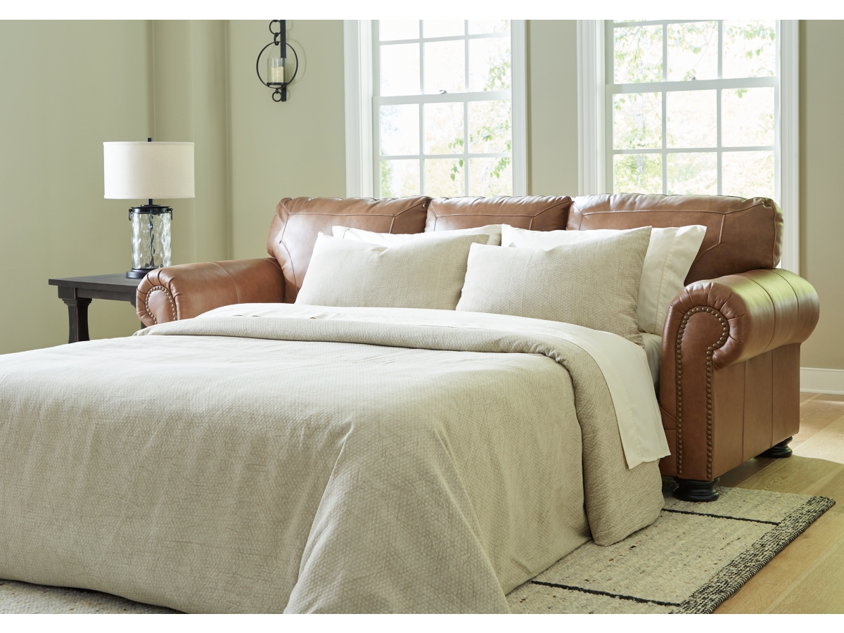 Signature Design by Ashley Carianna Queen Leather Sofa Sleeper
