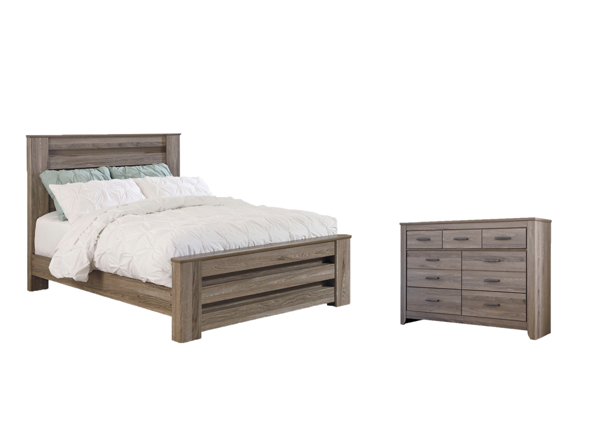 Signature Design by Ashley Zelen Queen Panel Bed with Dresser