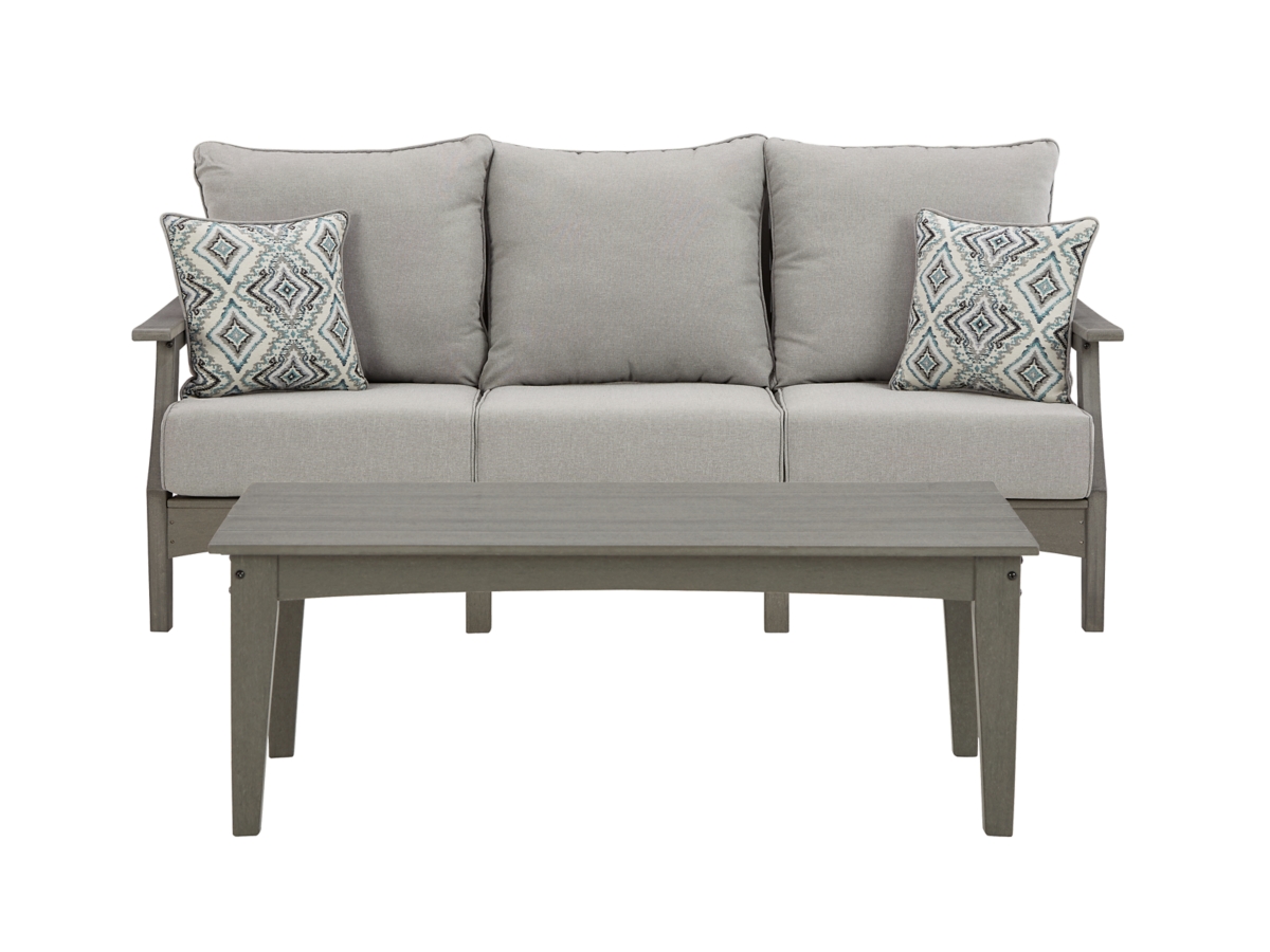 Ashley Visola Outdoor Sofa with Coffee Table