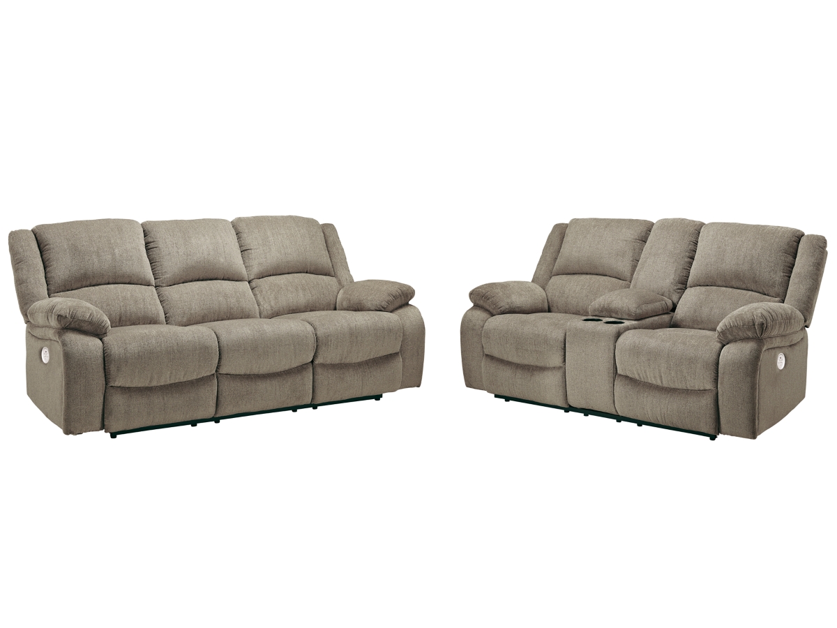 Ashley Draycoll Power Reclining Sofa and Loveseat Set
