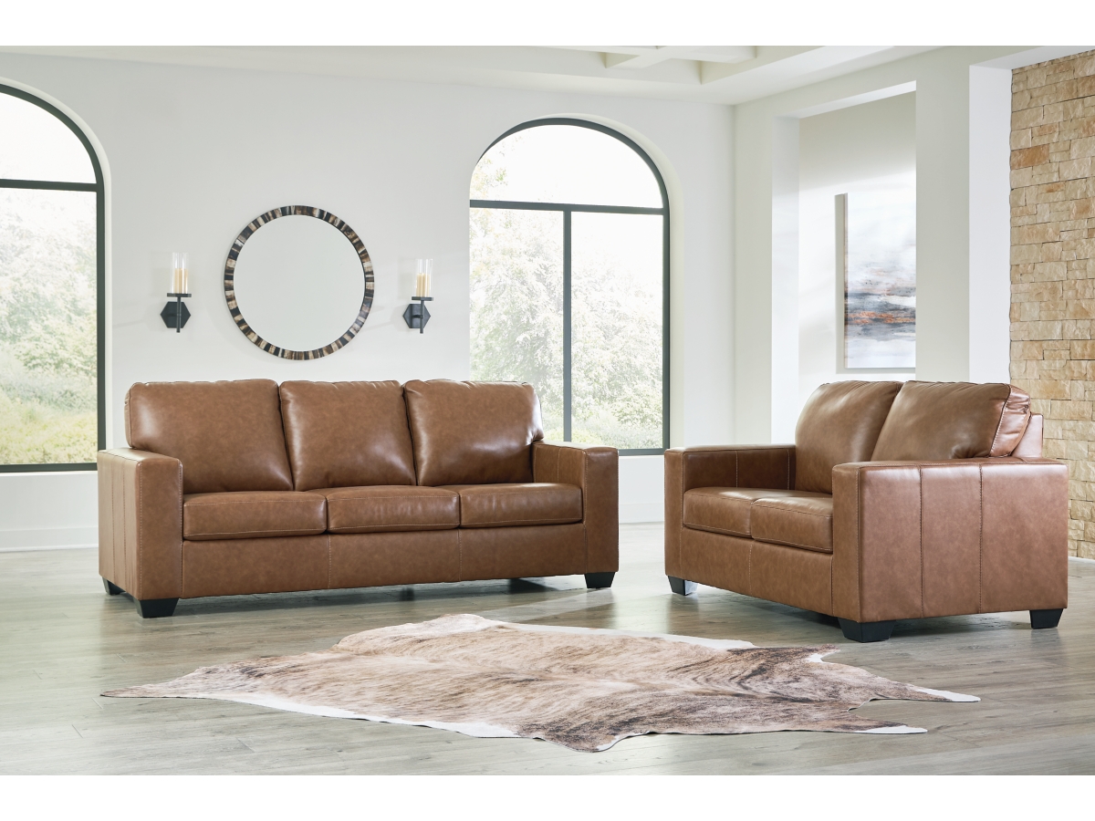 Ashley Bolsena Leather Sofa and Loveseat