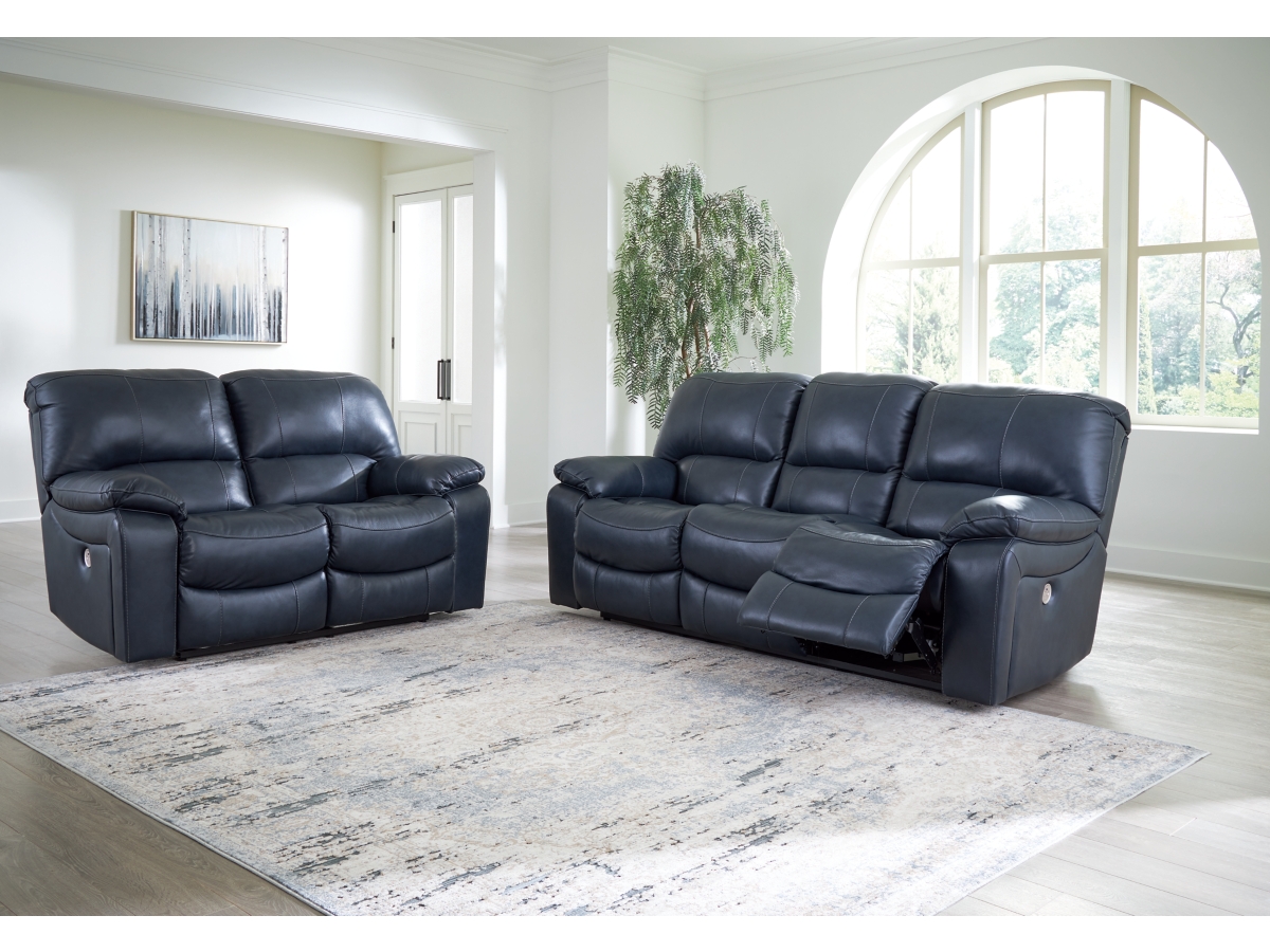 Ashley Leesworth Leather Power Sofa and Loveseat