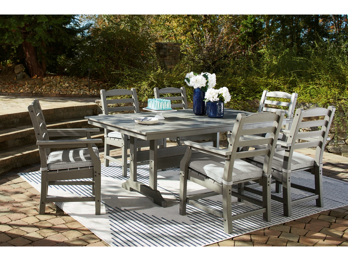 Ashley Visola Outdoor Dining Table and 6 Chairs
