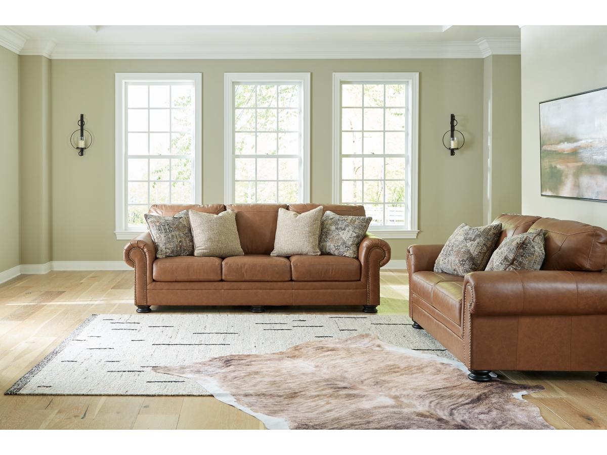 Ashley Carianna Leather Sofa and Loveseat