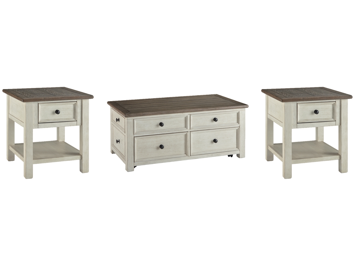 Ashley Bolanburg Coffee Table with 2 End Tables