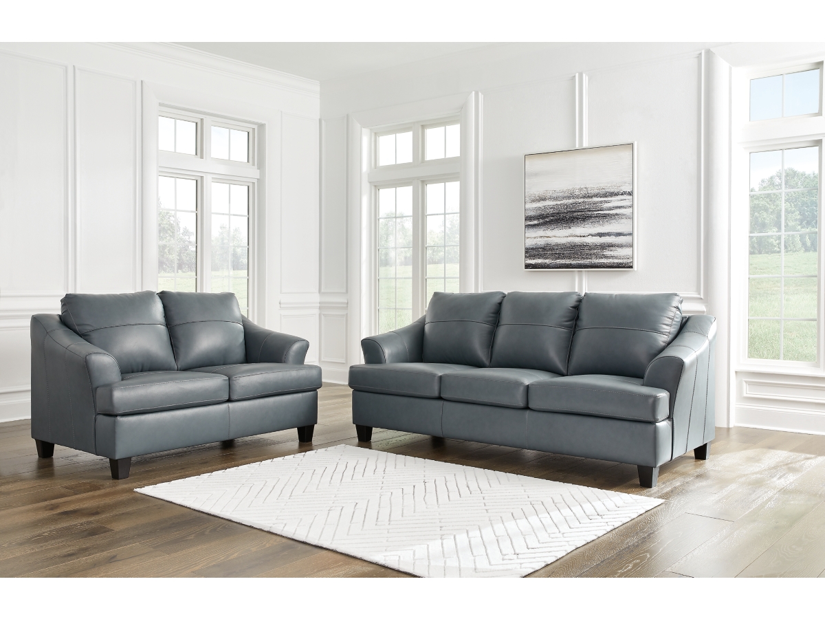 Ashley Genoa Leather Sofa and Loveseat