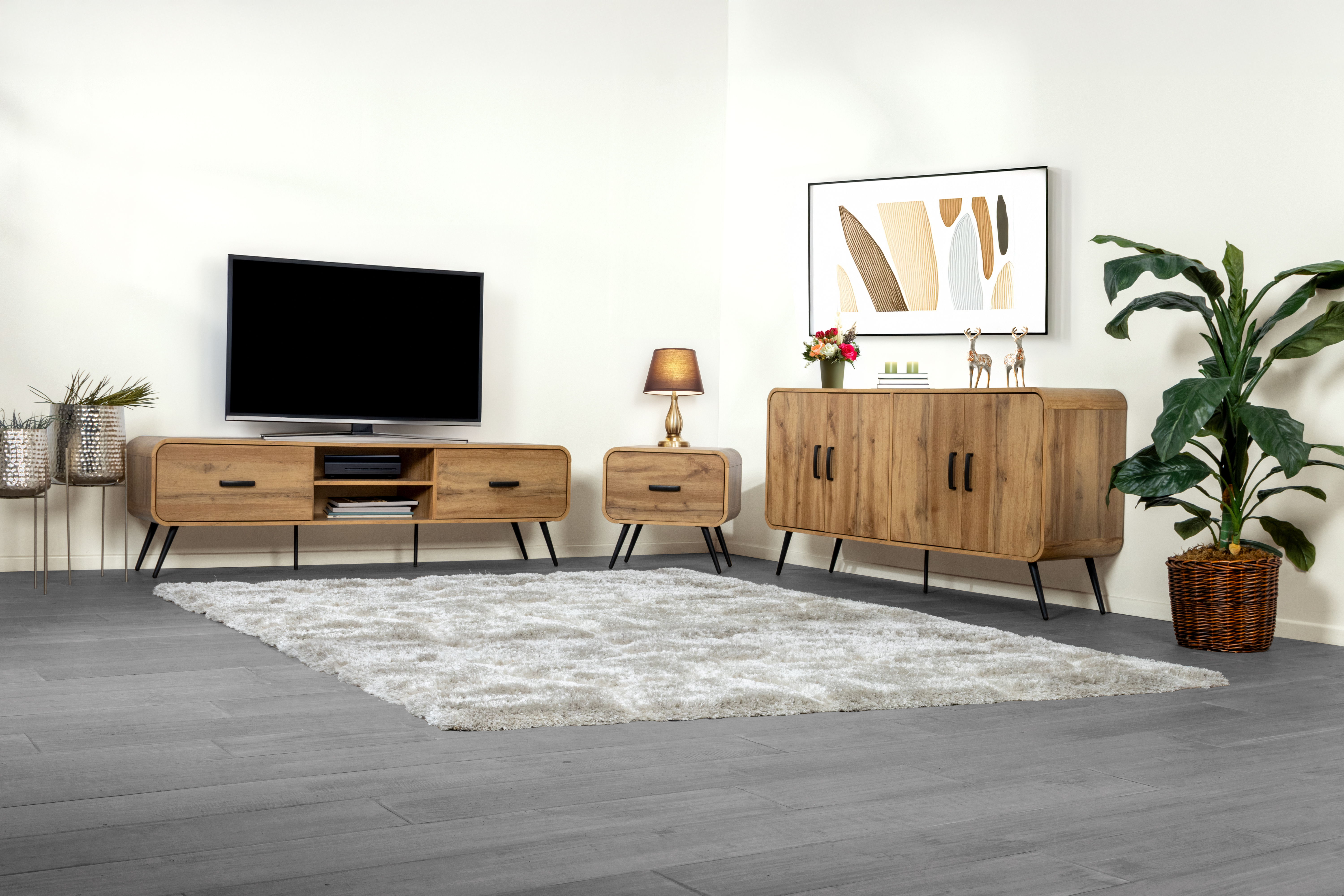 New Classic Home Furnishings Rowan 63" Sideboard / Tv Console-Natural