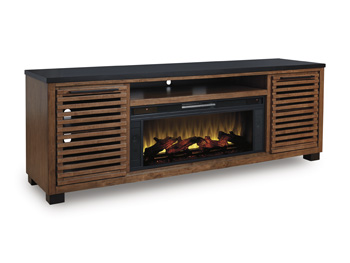 Signature Design by Ashley Kallari XL TV Stand w/Fireplace Option