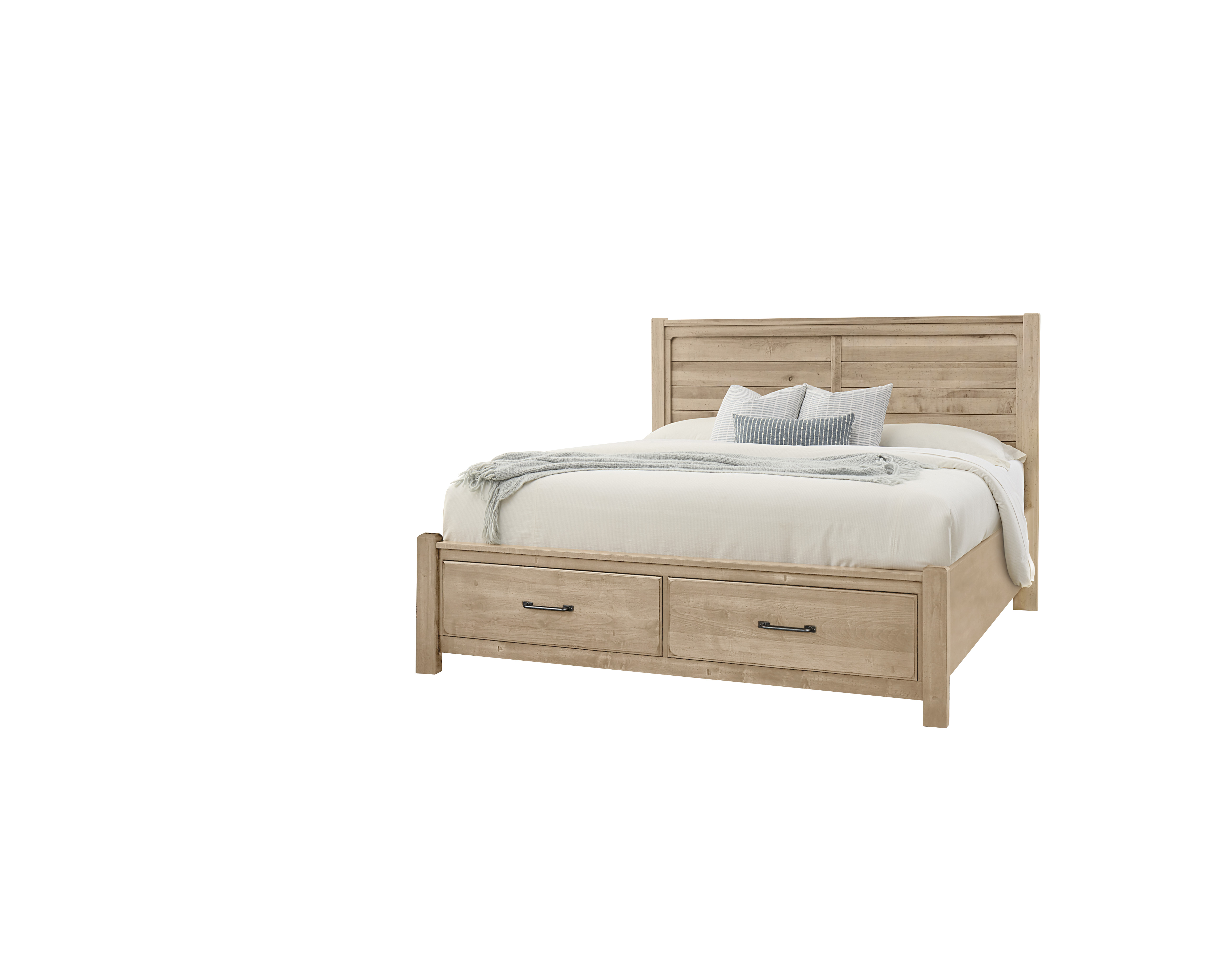 Artisan & Post by Vaughan-Bassett Queen Plank Bed with Footboard Storage