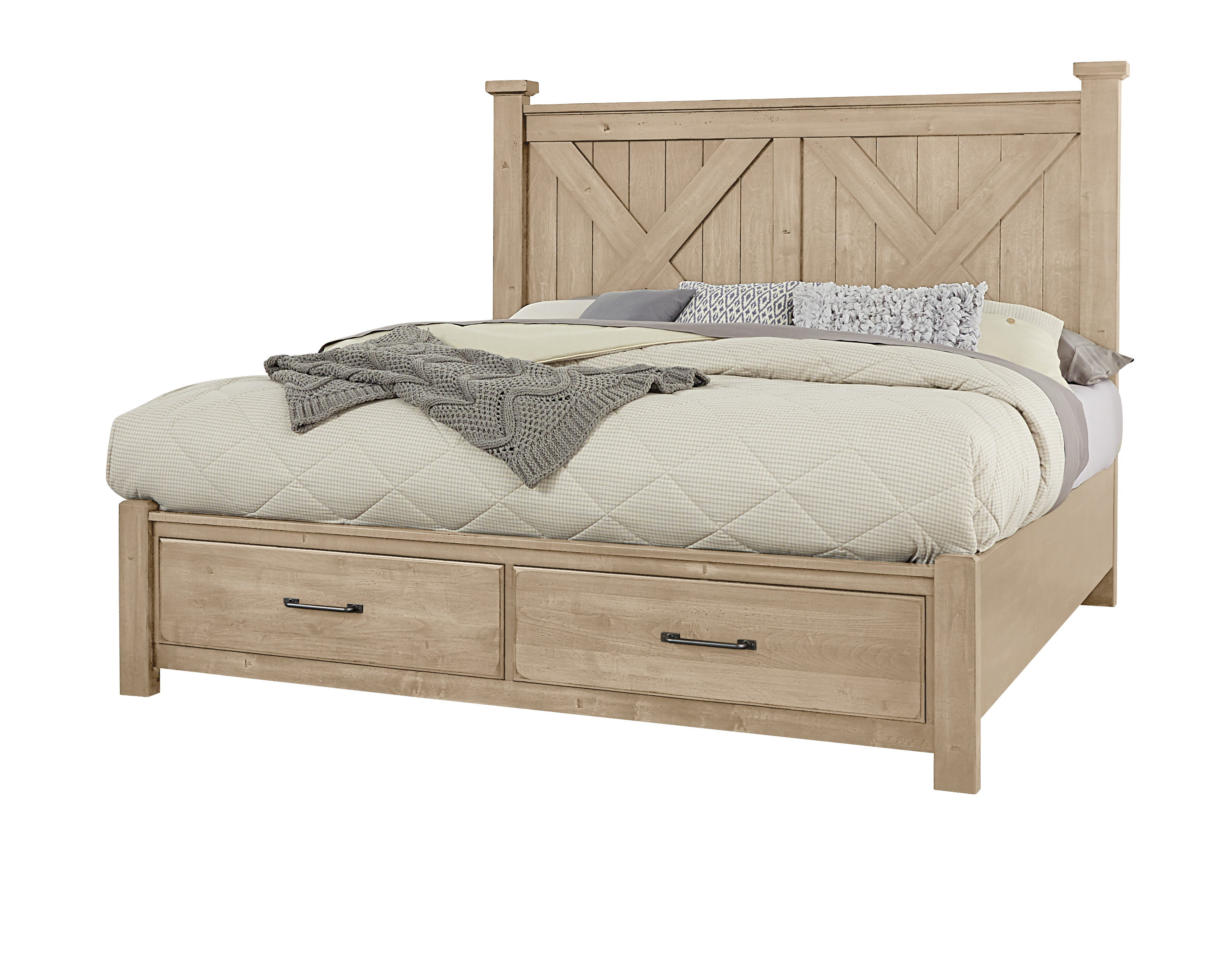 Artisan & Post by Vaughan-Bassett Cal King X Bed with Footboard Storage