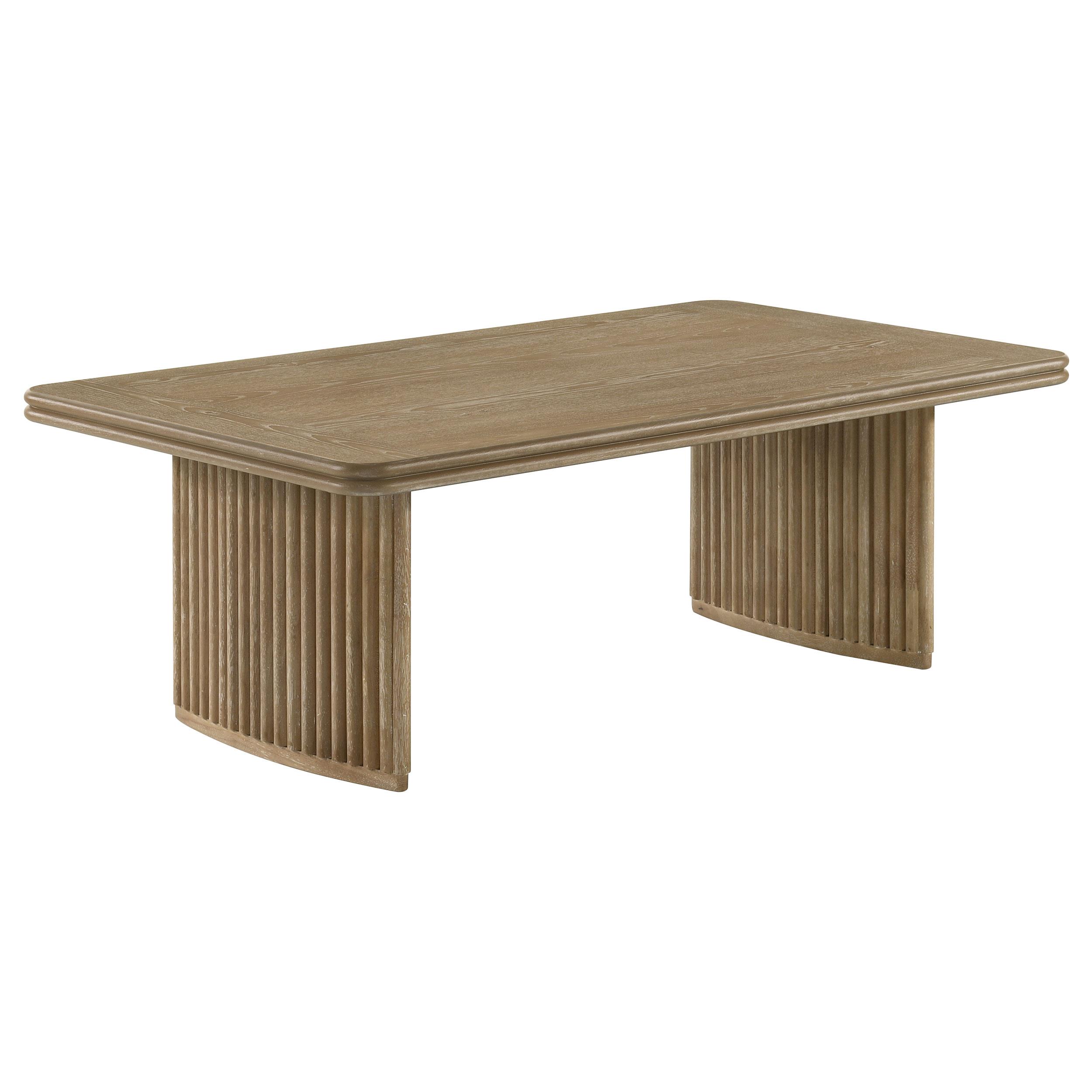 Coaster Adina Rectangular Wood Coffee Table Distressed Light Brown