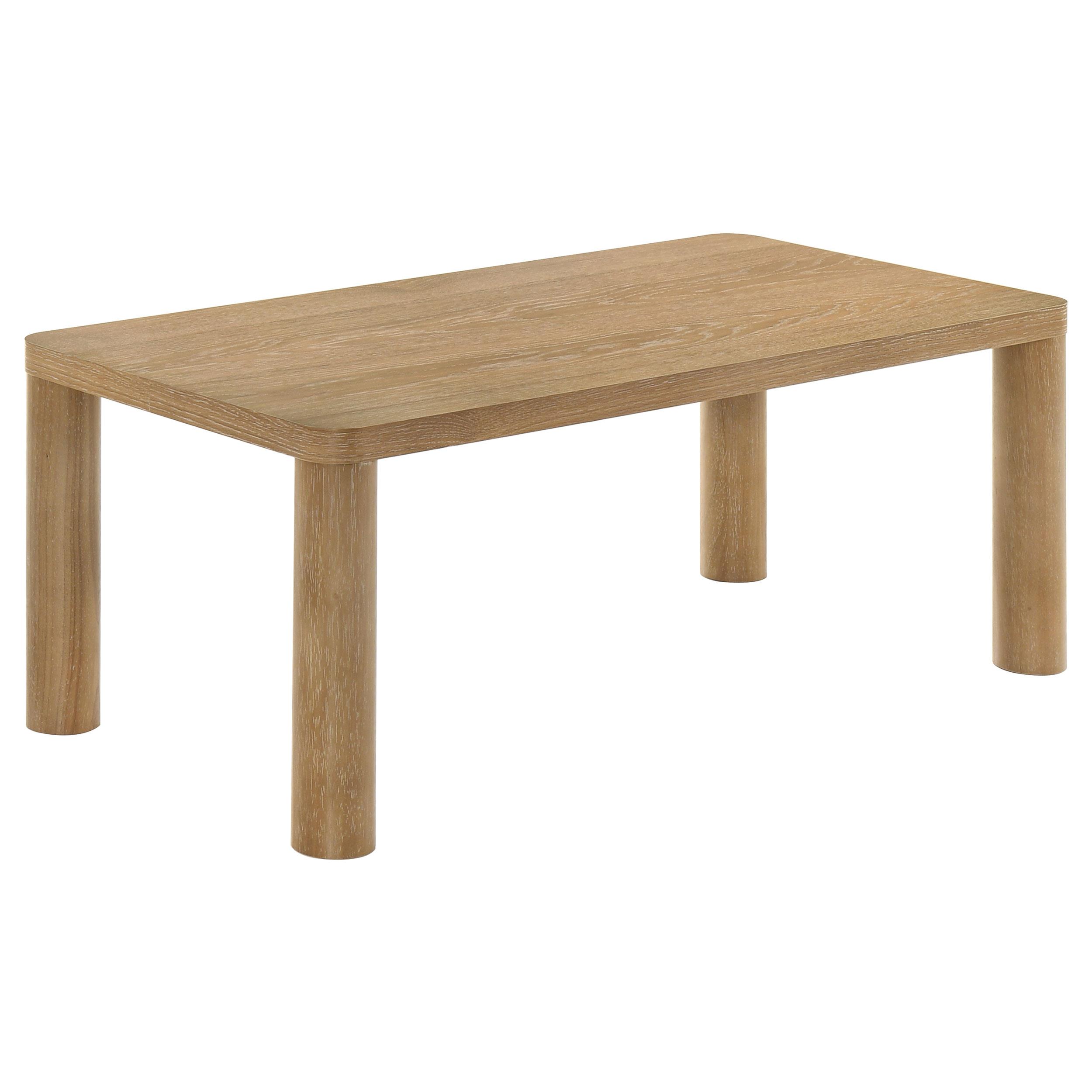 Coaster Castlewood Engineered Wood Cocktail Coffee Table Washed Oak