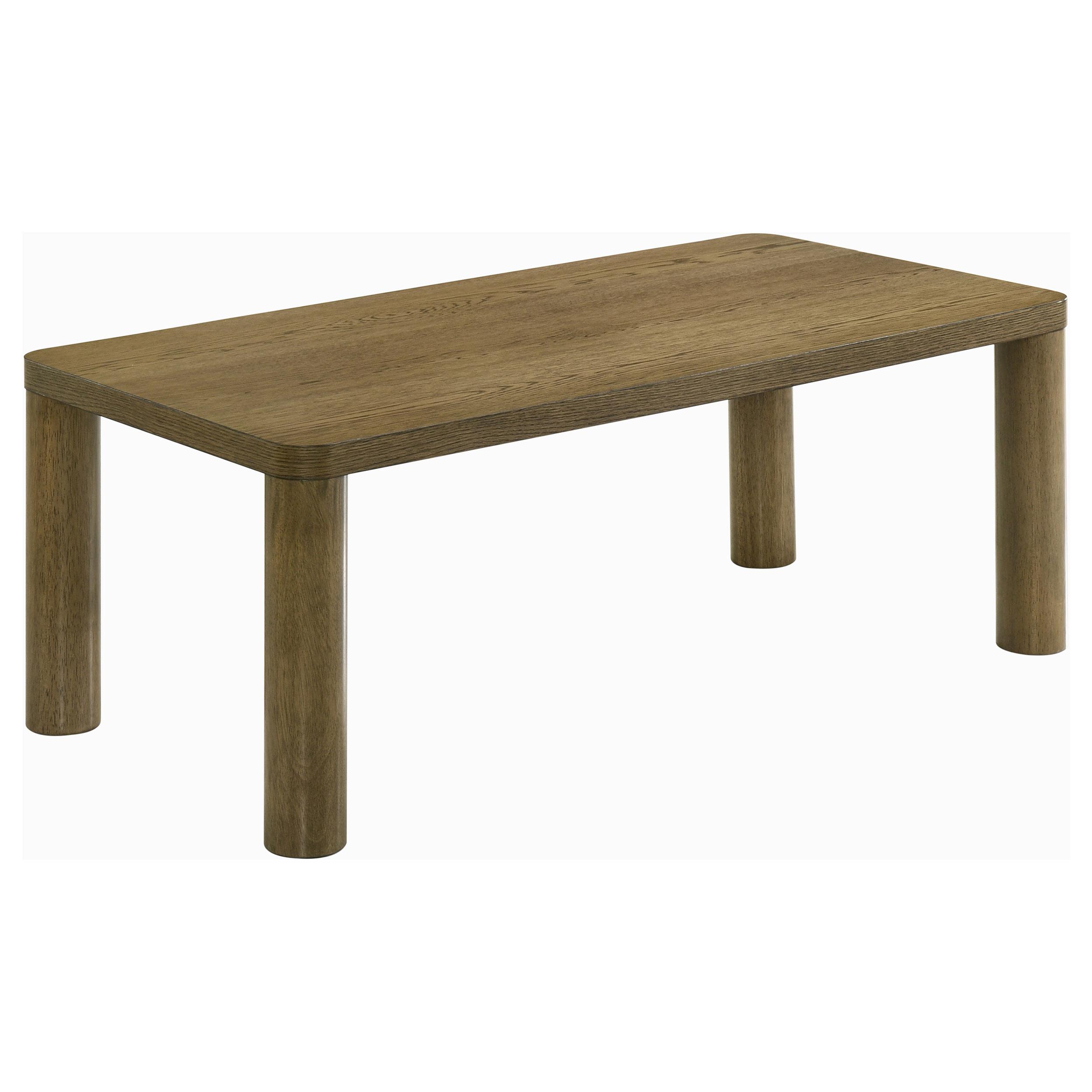 Coaster Castlewood Engineered Wood Cocktail Coffee Table Brown Oak