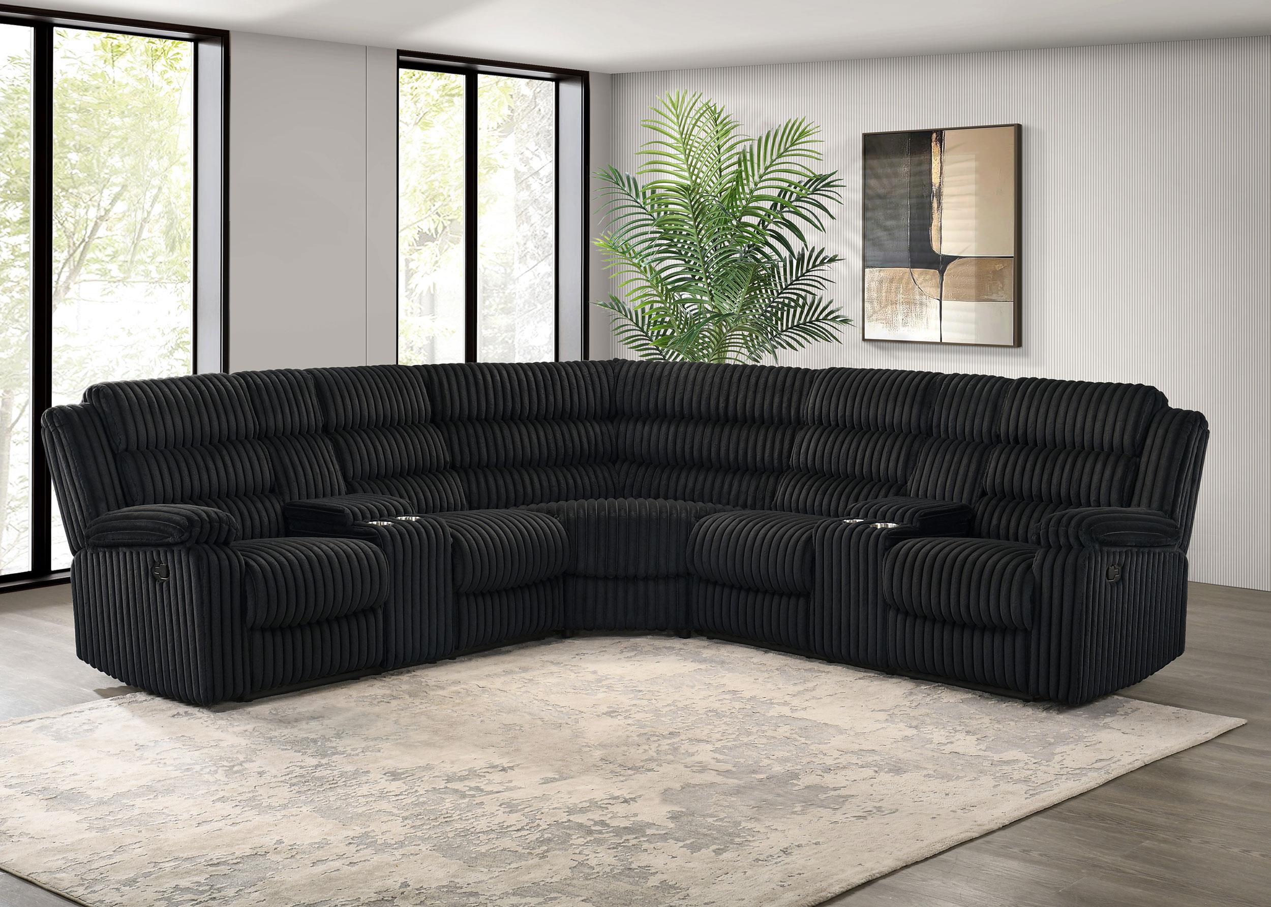 Coaster - 601520 - Atkinson Upholstered Reclining Sectional Sofa