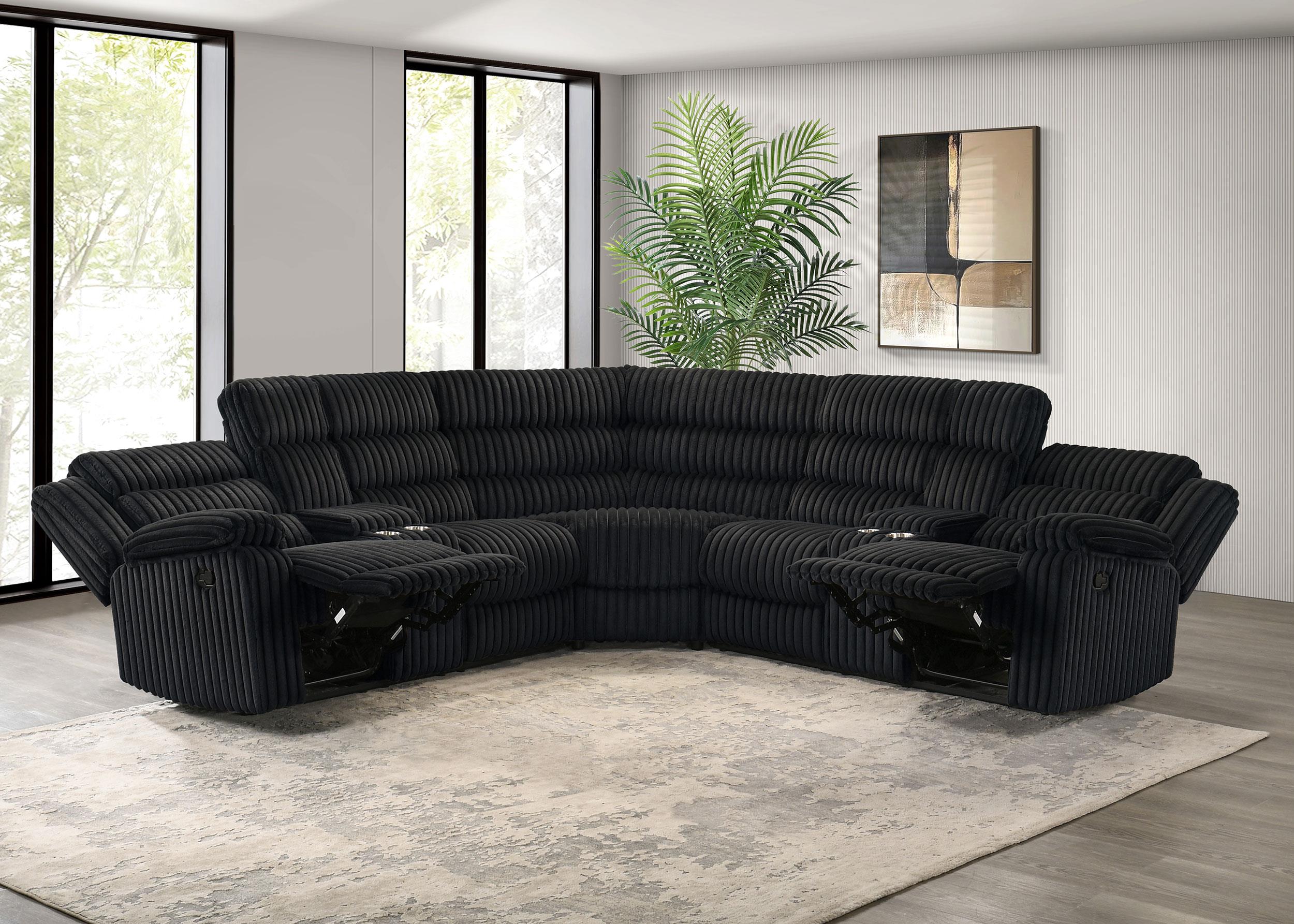 Coaster - 601520 - Atkinson Upholstered Reclining Sectional Sofa