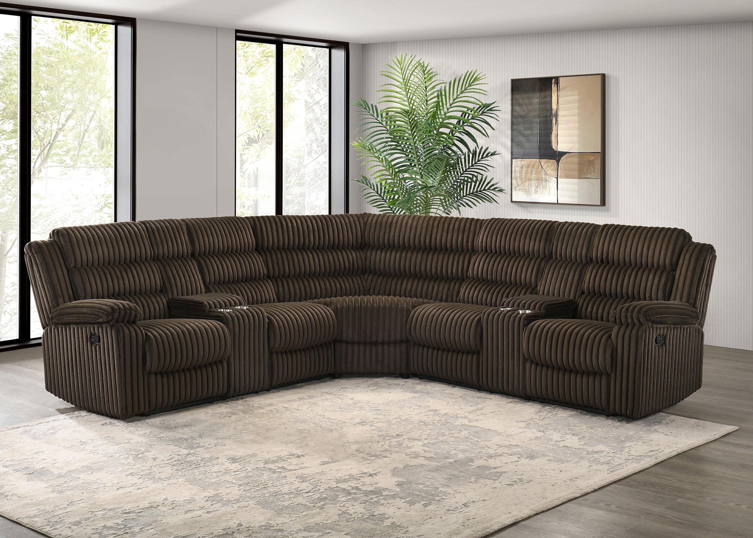 Coaster - 601520 - Atkinson Upholstered Reclining Sectional Sofa