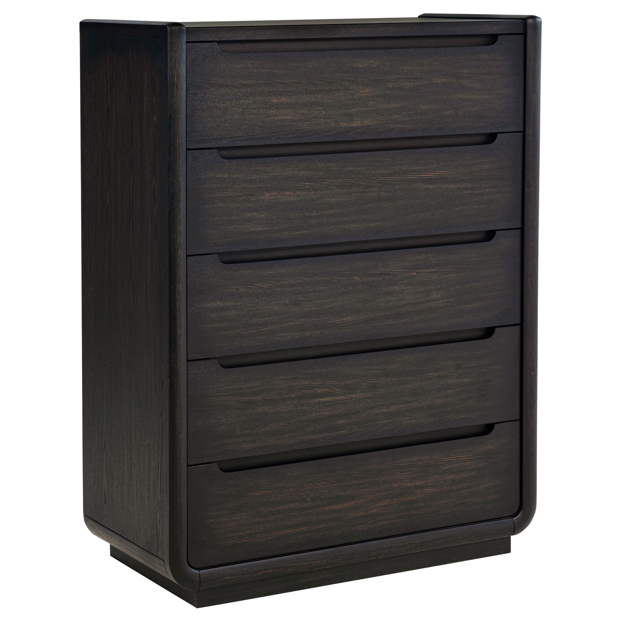 Coaster Leandro 5-drawer Bedroom Chest of Drawers Burnished Black