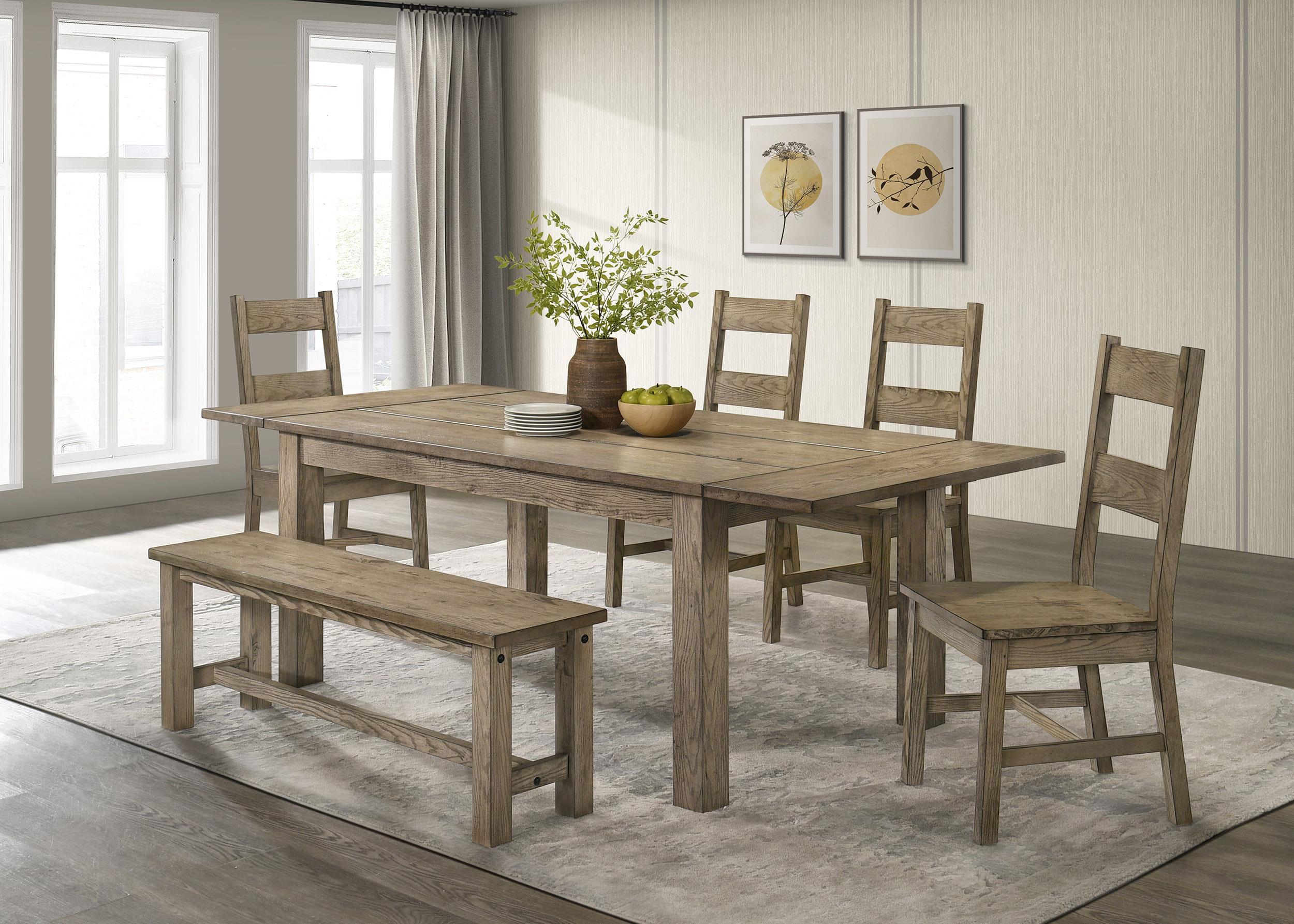 Coaster Cardova 6-piece Extension Table Dining Set Vineyard Oak