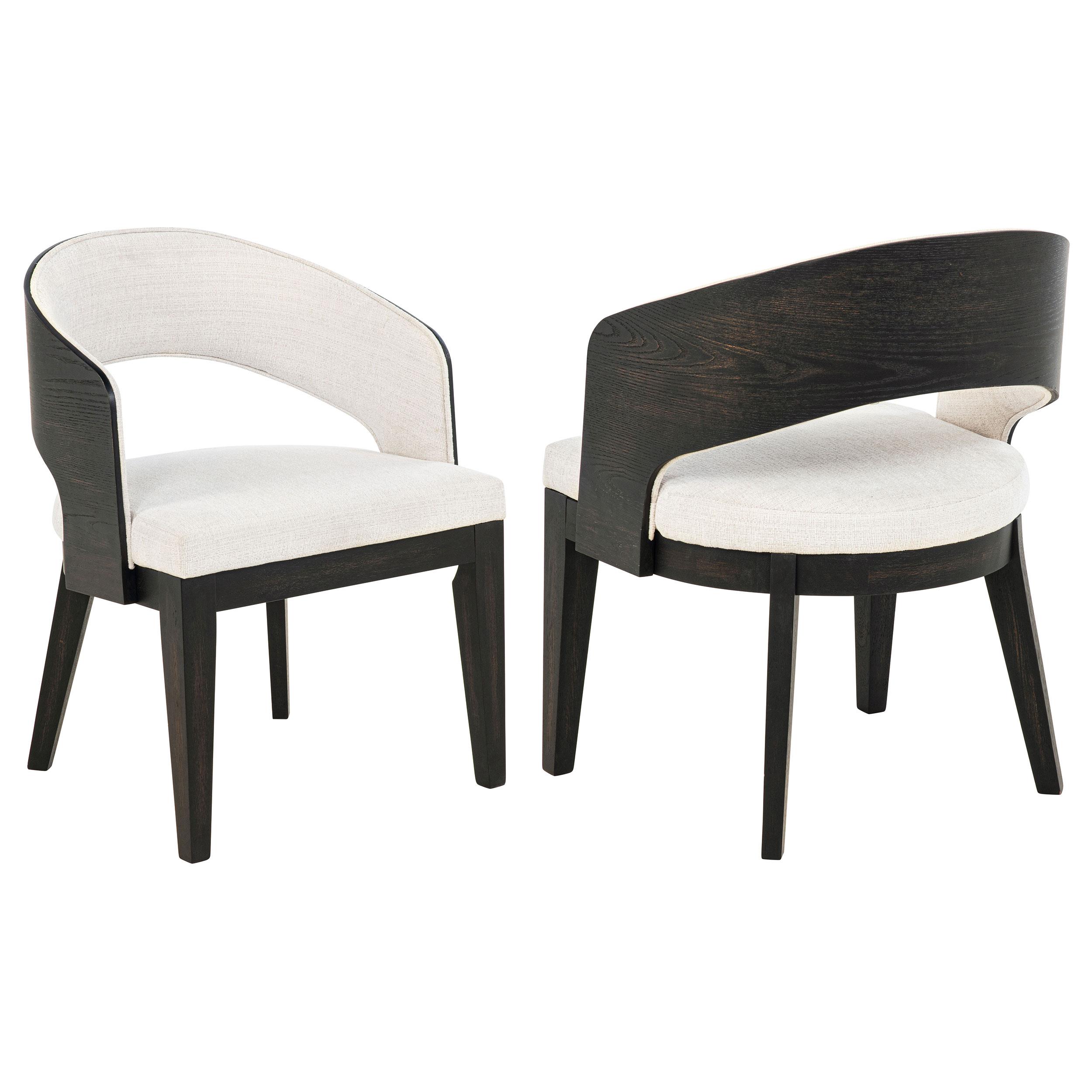 Coaster Leandro Upholstered Dining Arm Chair Cream (Set of 2)
